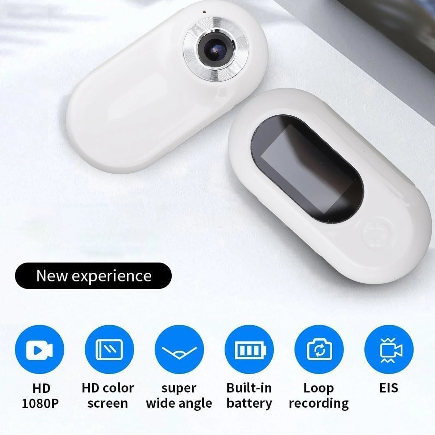 Pet Collar Camera Lightweight Support Memory Card LCD Display HD 1080P Pet Action Camera USB Rechargeable for Indoor Outdoor